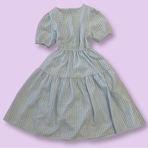 Light Sky Blue Dress with Plaid Pattern by Betty Boop Brand☁️